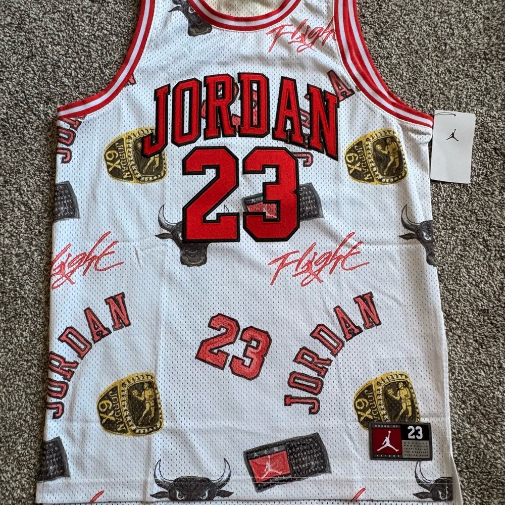 Jordan White and Red Tank Top